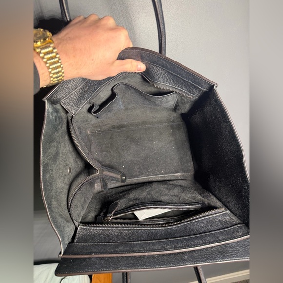 Celine Mini Luggage Drummed Leather Black Tote - Picture 16 of 16